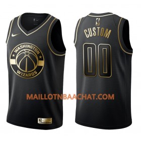 Maillot NBA Washington Wizards Personnalisable Nike Noir Golden Edition Swingman - Homme
